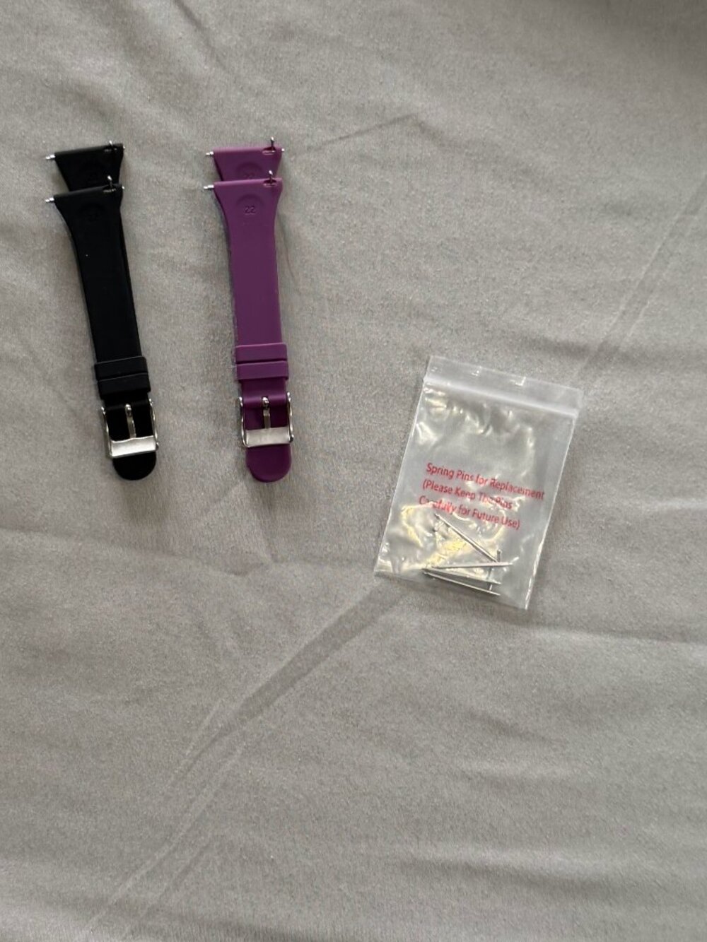 2 New Small Wrist Replacement Bands For Fitbit Versa, Purple And  Black